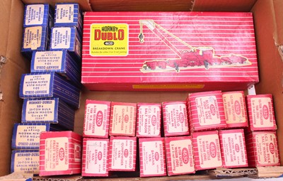 Lot 312 - 24 Hornby Dublo 2 rail wagons to include a...