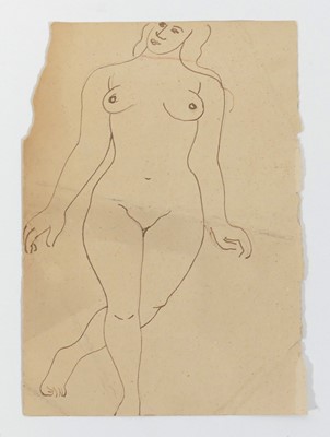 Lot 260 - Bernard Meninsky (1891-1950) - Standing female...