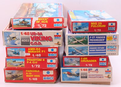 Lot 673 - One tray containing 10 Esci ERTL plastic...