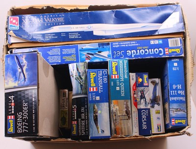Lot 679 - One box containing various plastic aircraft...
