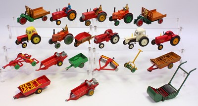 Lot 1313 - Dinky Toys group of farming and earth moving...