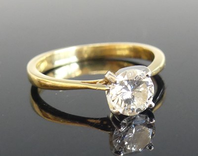 Lot 2289 - An 18ct yellow and white gold diamond...