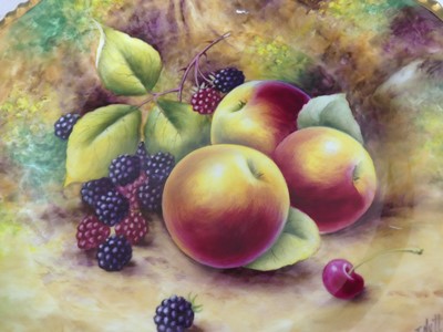 Lot 2082 - A Royal Worcester porcelain cabinet plate,...