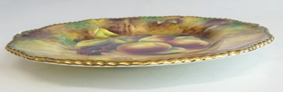 Lot 2082 - A Royal Worcester porcelain cabinet plate,...