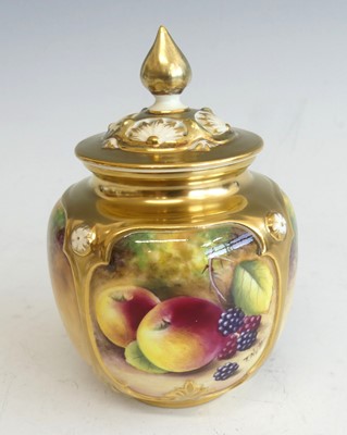 Lot 2081 - A Royal Worcester porcelain pot pourri jar and...