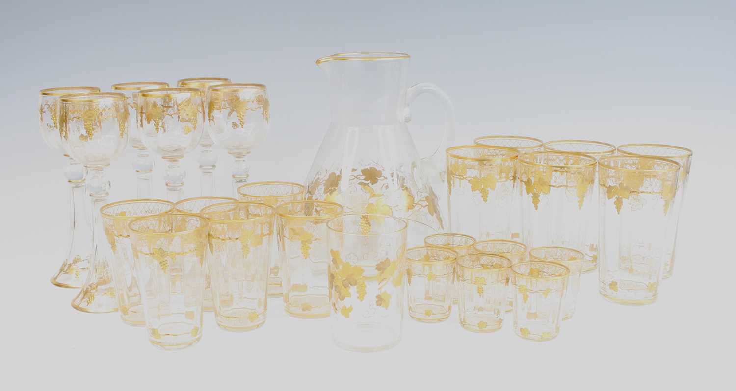 Lot 2083 - A suite of glassware, early 20th century,...