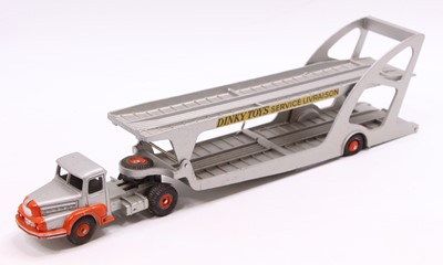 Lot 1138 - French Dinky 39a Car Transporter - silver,...