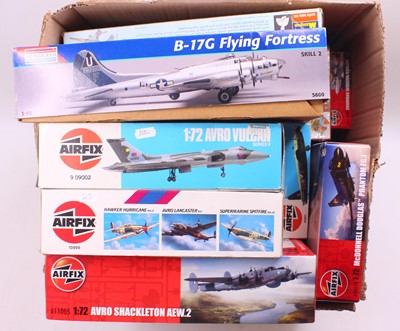 Lot 681 - One box containing various Airfix plastic...