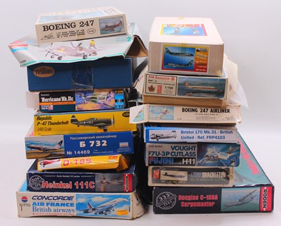 Lot 682 - One box containing 14 various plastic aircraft...