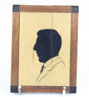 Lot 340 - A WW I Prisoner Of War silhouette panel, the...