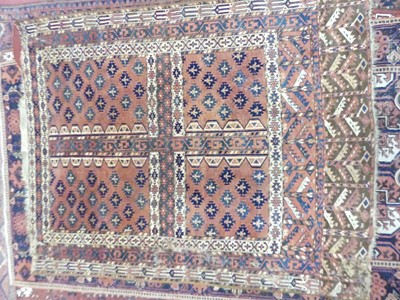 Lot 1132 - A Turkmen Yomud Ensi woollen rug, 167 x 131cm....