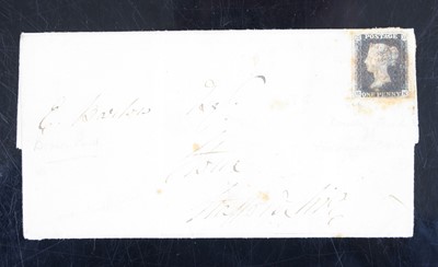 Lot 236 - Great Britain, Penny Black 1d stamp on...