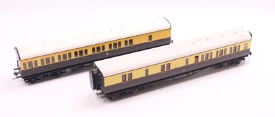 Lot 211 - Two 0 Gauge finescale kit built GWR coaches,...