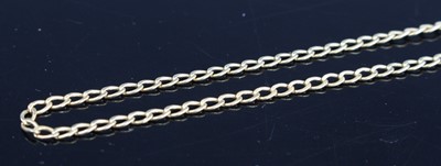 Lot 279 - A modern 9ct gold fine curb link neck chain,...