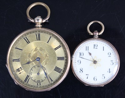 Lot 287 - A gent's continental 14ct gold cased manual...