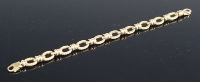 Lot 296 - A modern Italian 14ct yellow gold fancy link...