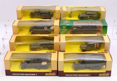 Lot 1528 - Solido Boxed Military Vehicle Group, 8...
