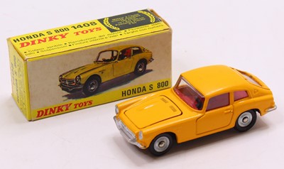 Lot 1117 - French Dinky No.1408 Honda S800 - yellow, red...