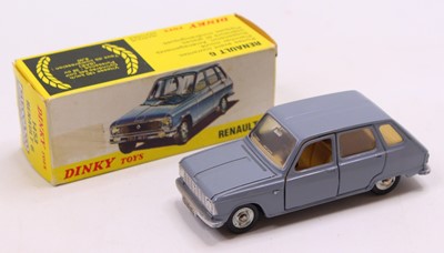 Lot 1122 - French Dinky Toys No.1453 Renault 6, grey body,...