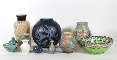 Lot 29 - A Denby Spirit Blue vase, designed by Claire...