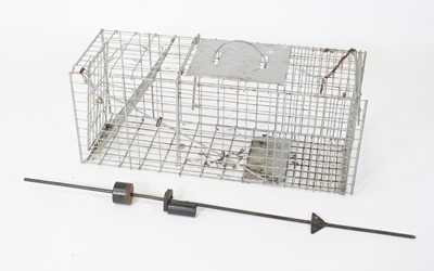 Lot 872 - A 19th century wrought iron gamekeepers /...