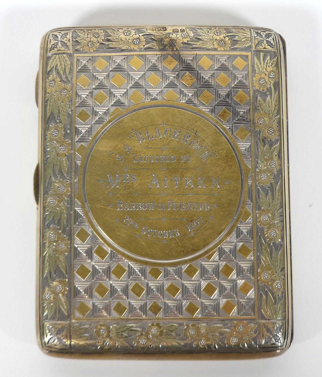 Lot 206 - A Victorian silver gilt pocket notebook, of...