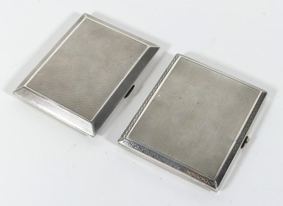 Lot 207 - A George V silver pocket cigarette case, of...