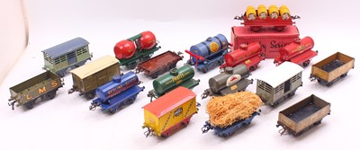 Lot 138 - Seventeen pre-war Hornby 0-gauge 4-wheeled...