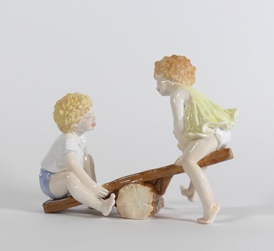 Lot 145 - A Royal Worcester figure group ' Boys And...