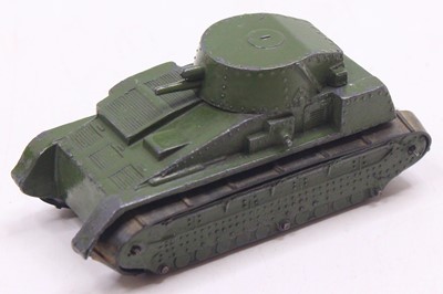 Lot 1138 - Dinky Toys No.22f Pre War Tank in Military...