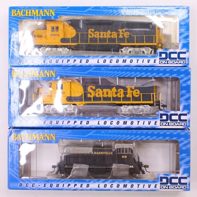 Lot 405 - Three Bachmann HO gauge DCC fitted locos to...