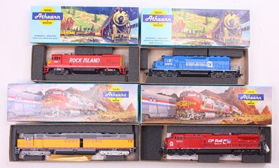Lot 464 - Four HO gauge Athearn locos to include an...