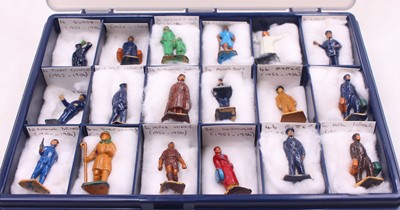 Lot 1236 - Dinky Toys O gauge group of 15 painted lead...