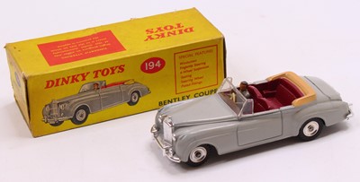 Lot 1004 - Dinky Toys No. 194 Bentley Coupe comprising of...
