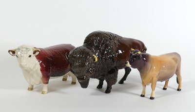 Lot 183 - A selection of Beswick animal figures to...