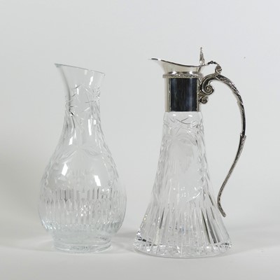 Lot 12 - A Royal Brierley cut glass silver plated...