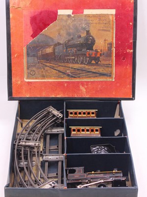 Lot 140 - 1927-8 Hornby 0 gauge LNWR black lined red...