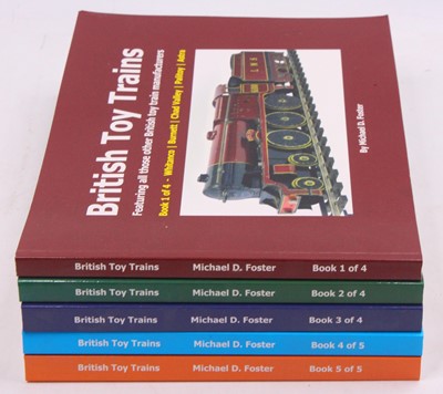 Lot 984 - British Toy Train set of 5 volumes by Michael...