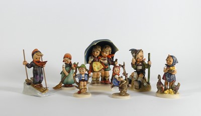 Lot 171 - A collection of Hummel Geobel figures, to...