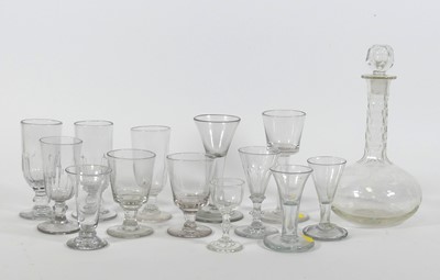 Lot 175 - A collection of 18th century and later glass,...