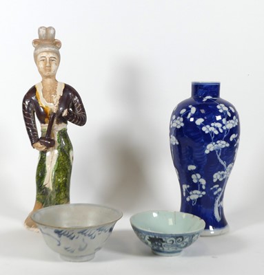 Lot 14 - A Chinese porcelain vase of baluster shape,...