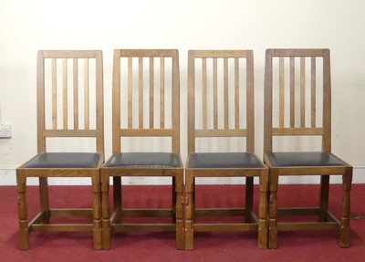 Lot Robert 'Mouseman' Thompson - a set of four oak...