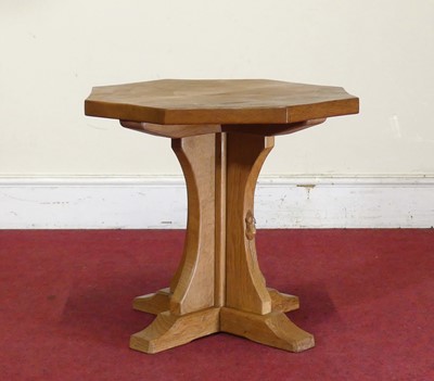 Lot 483 - Robert 'Mouseman' Thompson - an oak octagonal...