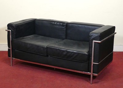 Lot 470 - After a design by Le Corbusier - an LC2 sofa,...