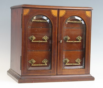 Lot 92 - An Edwardian mahogany table top collector's...