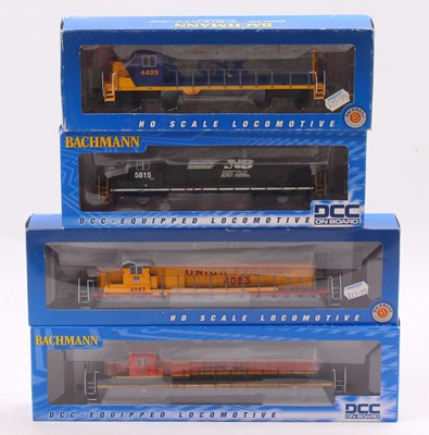 Lot 415 - Four HO gauge Bachmann locos to include an EMD...
