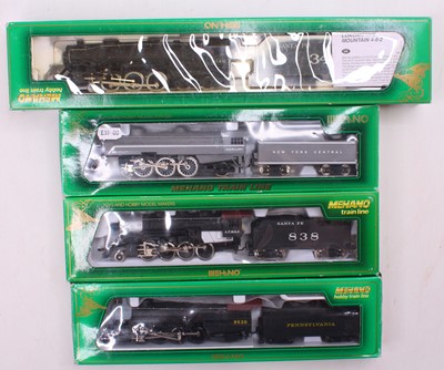 Lot 491 - Four Mehano HO gauge locos to include a 2-8-0...