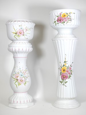 Lot 43 - An Italian pottery jardiniere on stand,...