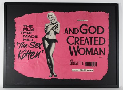 Lot 1506 - And God Created Woman, 1956 UK quad poster,...