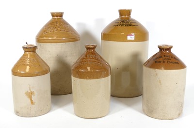 Lot 78 - A group of five stoneware jars, to include...